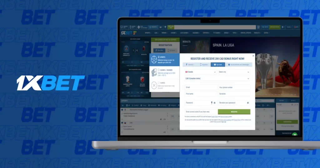 Registration at PC Application from 1xBet Myanmar